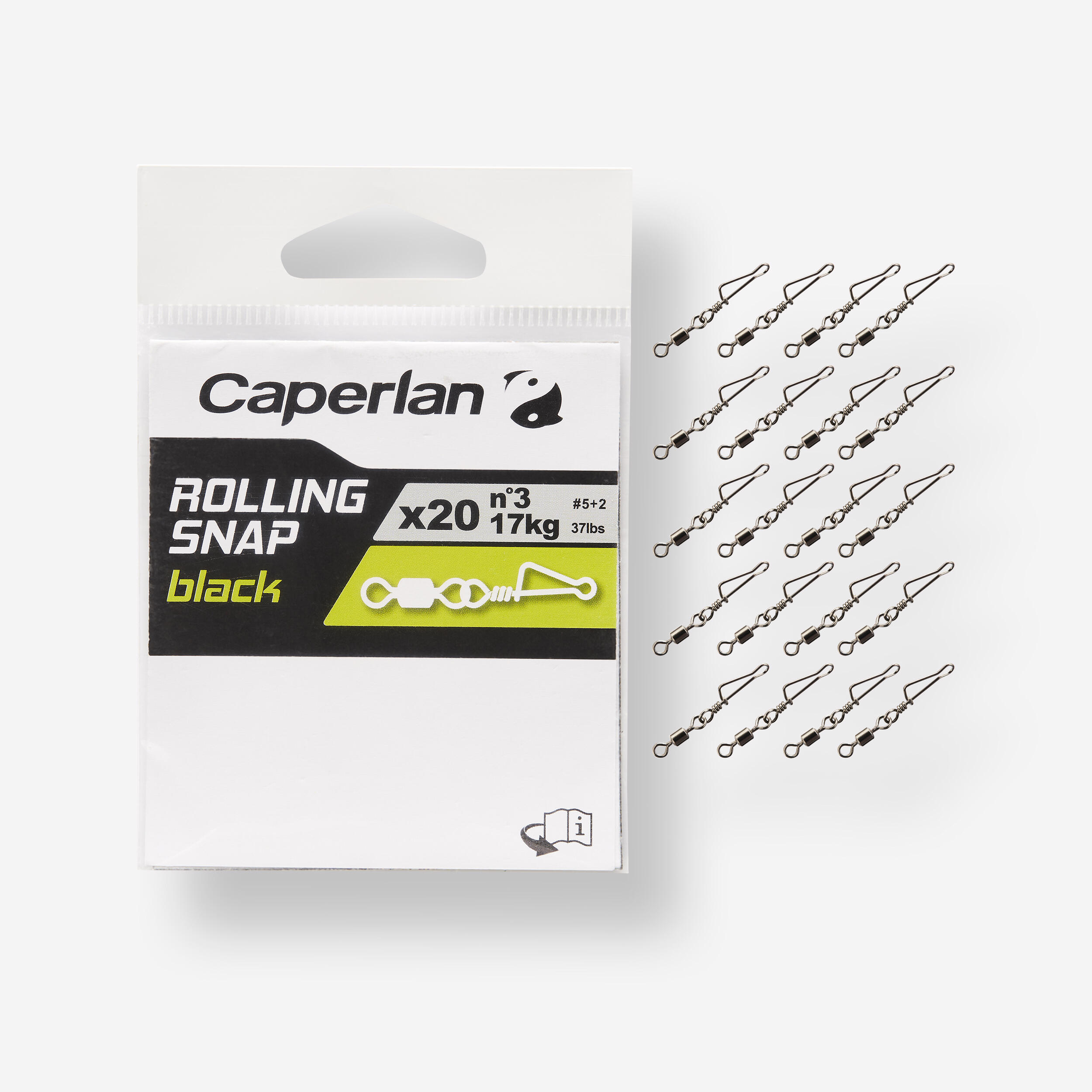 Fishing Rolling Snap Swivel - Black - Caperlan - Decathlon