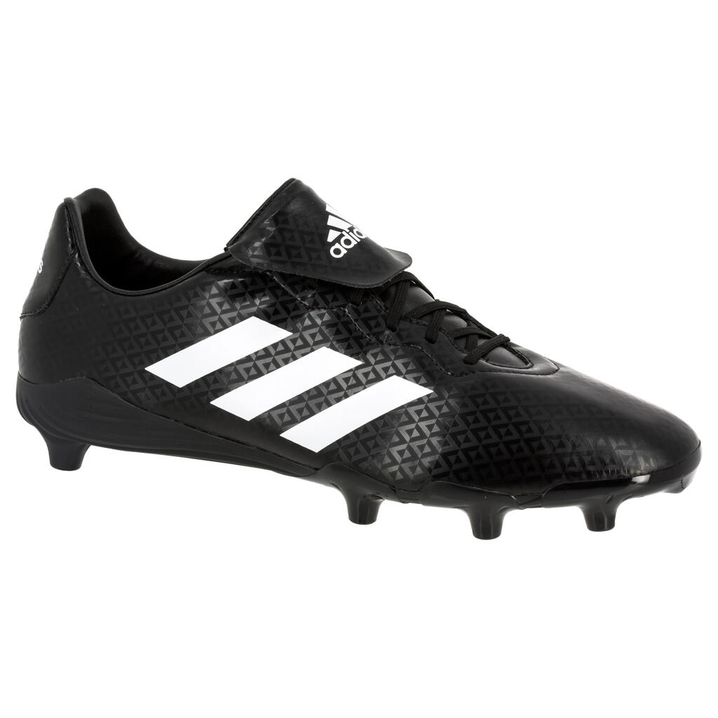 Adult Firm Ground Rugby Boots Rumble - Black