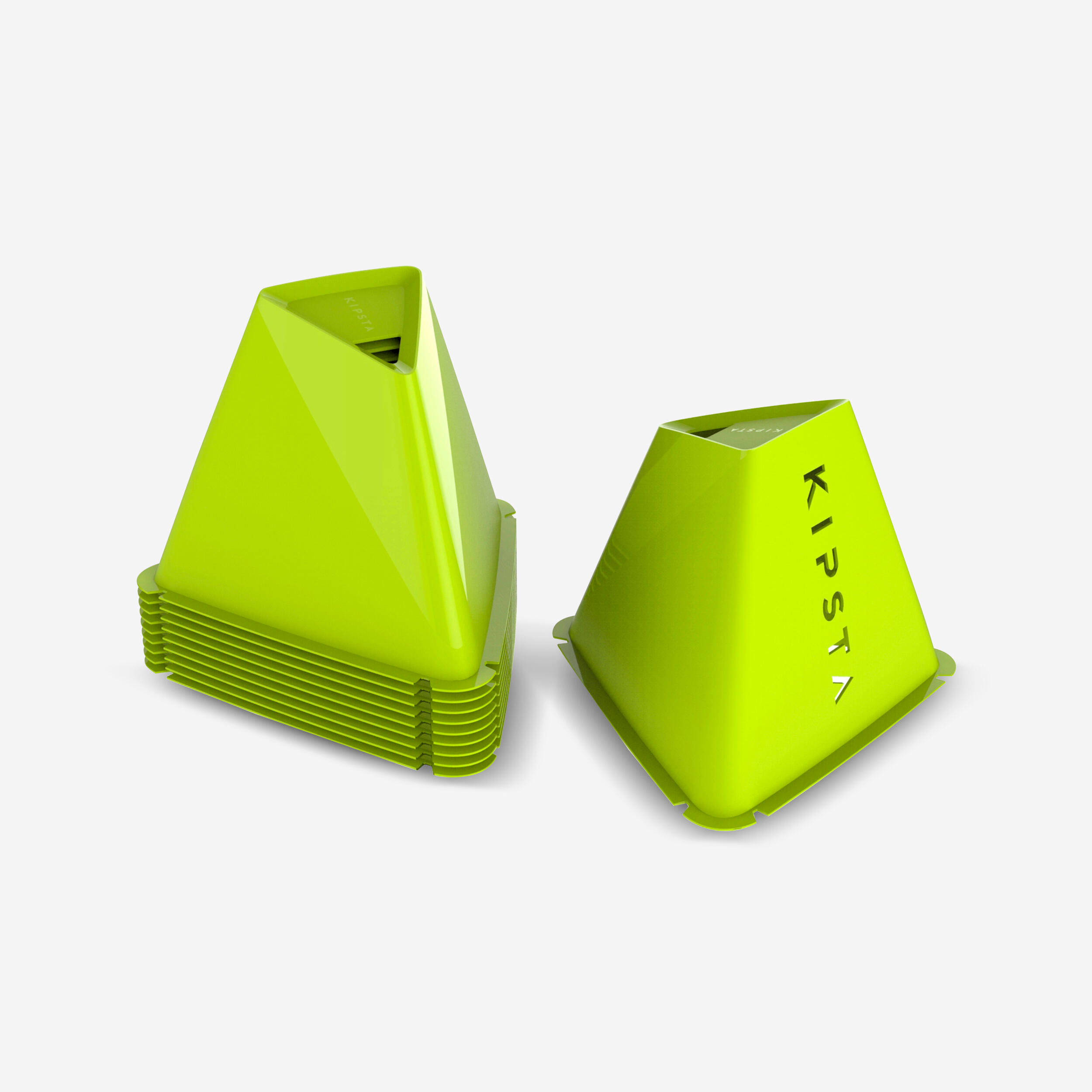 Kipsta - Lot De 6 Cônes D'entrainement Essential 15cm Jaune - Cône - Football / Futsal / Sepak - Jaune-vert - 5cm - Decathlon