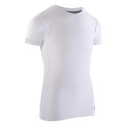 T-shirt manches courtes blanc de danse garçon