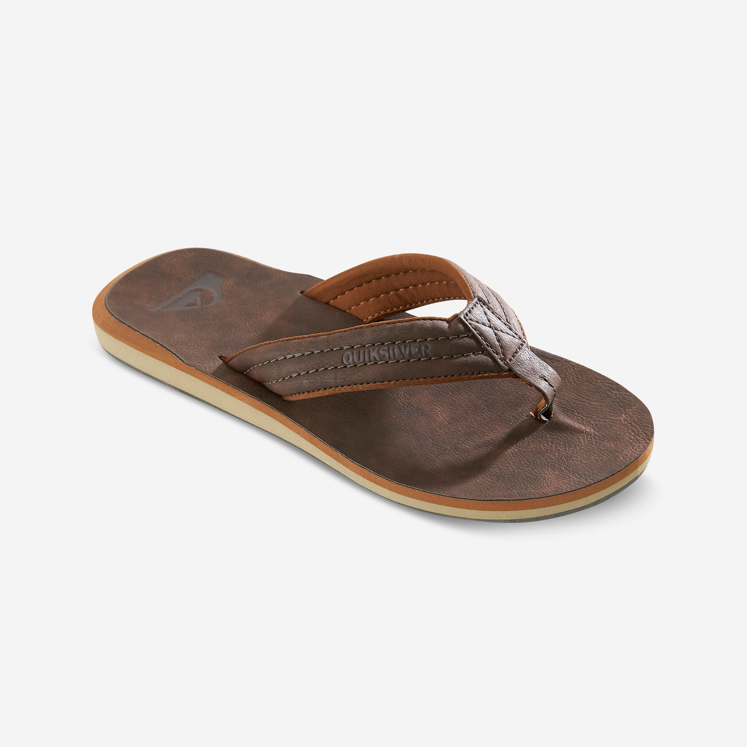 Quicksilver Carver Men's Flip-Flops - Brown 1/6