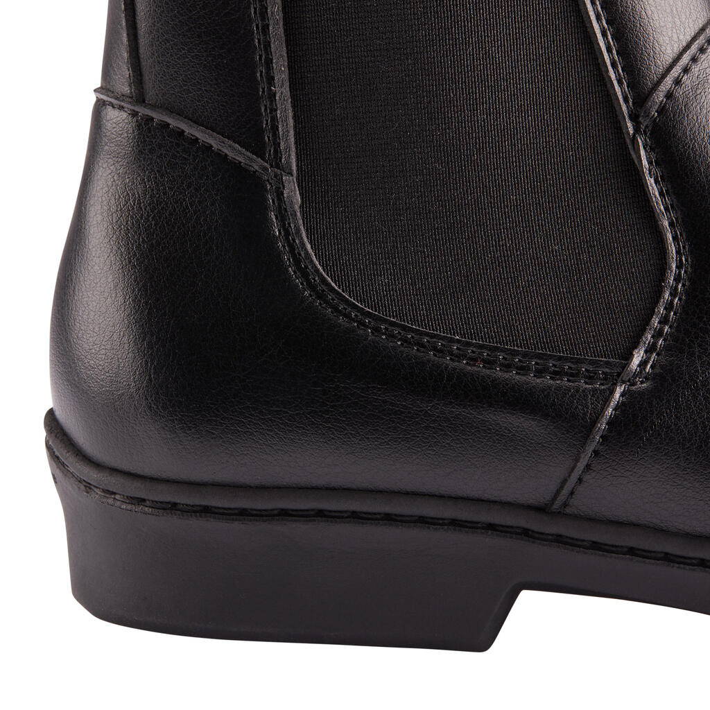 Winter-Reitstiefeletten 160 Warm Kinder schwarz