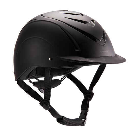 
      Adult and Kids' Horse Riding Helmet 500 - Black
  