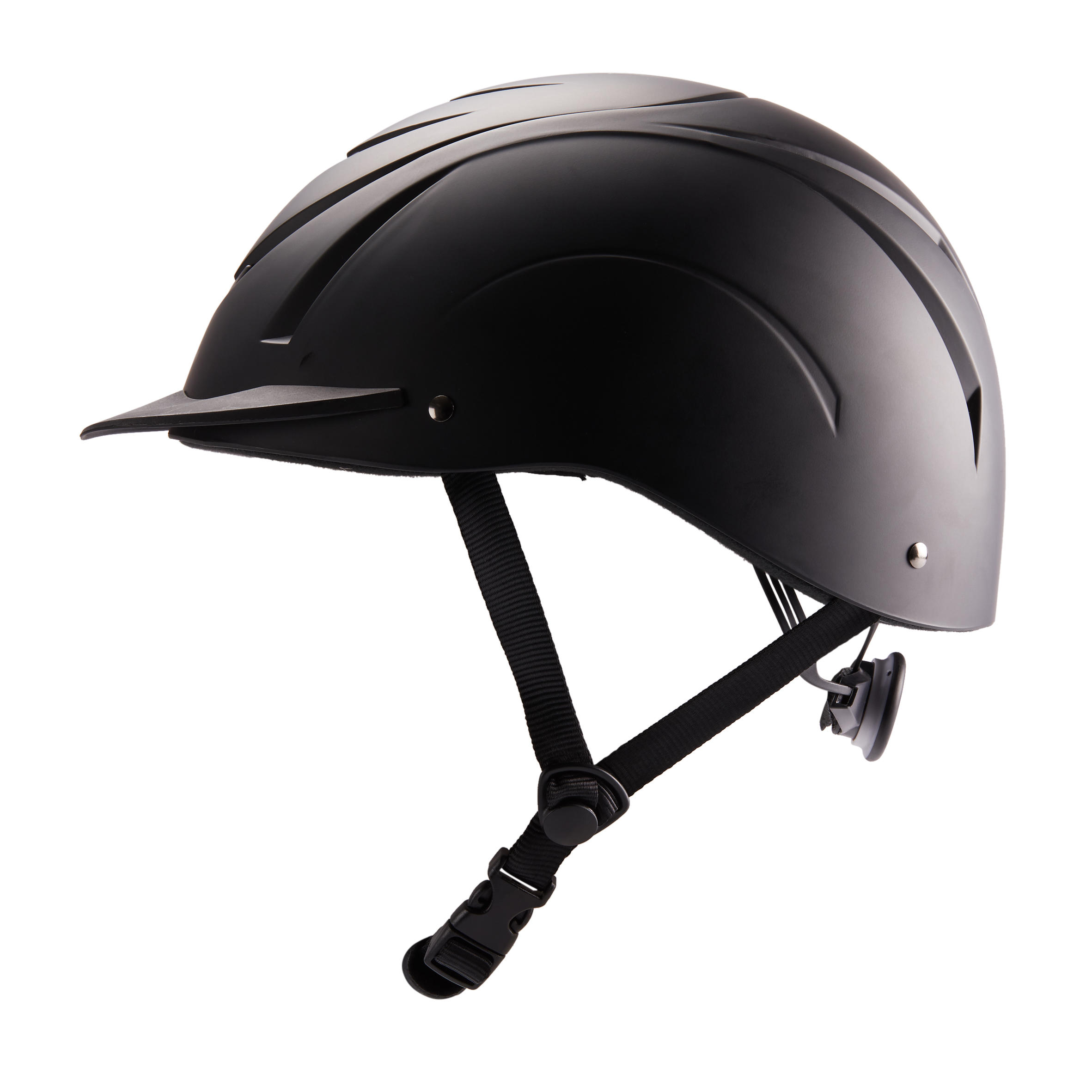 Ajustable Horse Riding Helmet 500 Black Black‎ Fouganza Decathlon