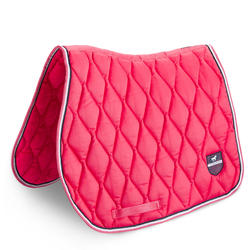 Tapis de selle équitation cheval et poney 500 rose
