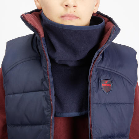 Дитяча пов'язка на шию для кінного спорту, флісова - Темно-синя