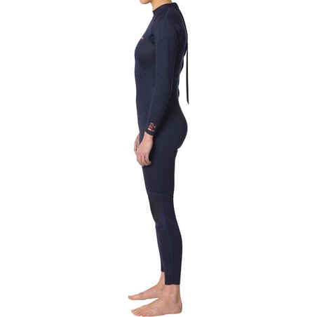 SURF 100 Neoprene wetsuit 2/2 mm women’s Marine blue back zip