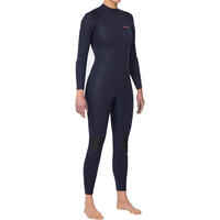 SURF 100 Neoprene wetsuit 2/2 mm women’s Marine blue back zip