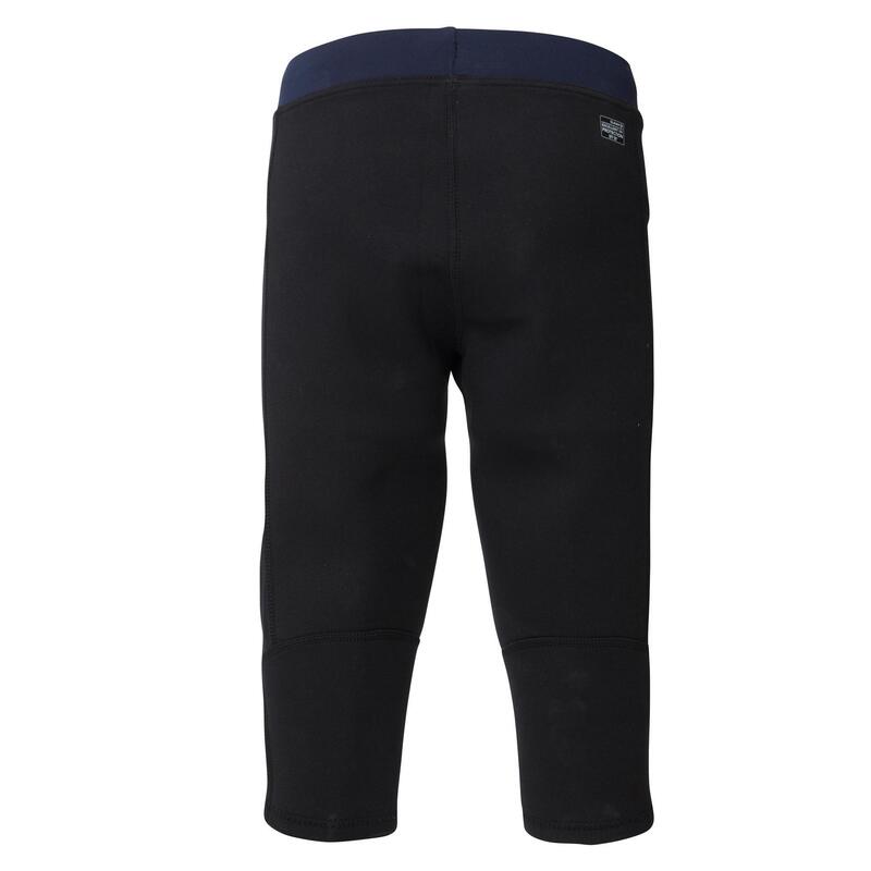 Uv-werende neopreen surf kuitbroek 900 voor kinderen zwart