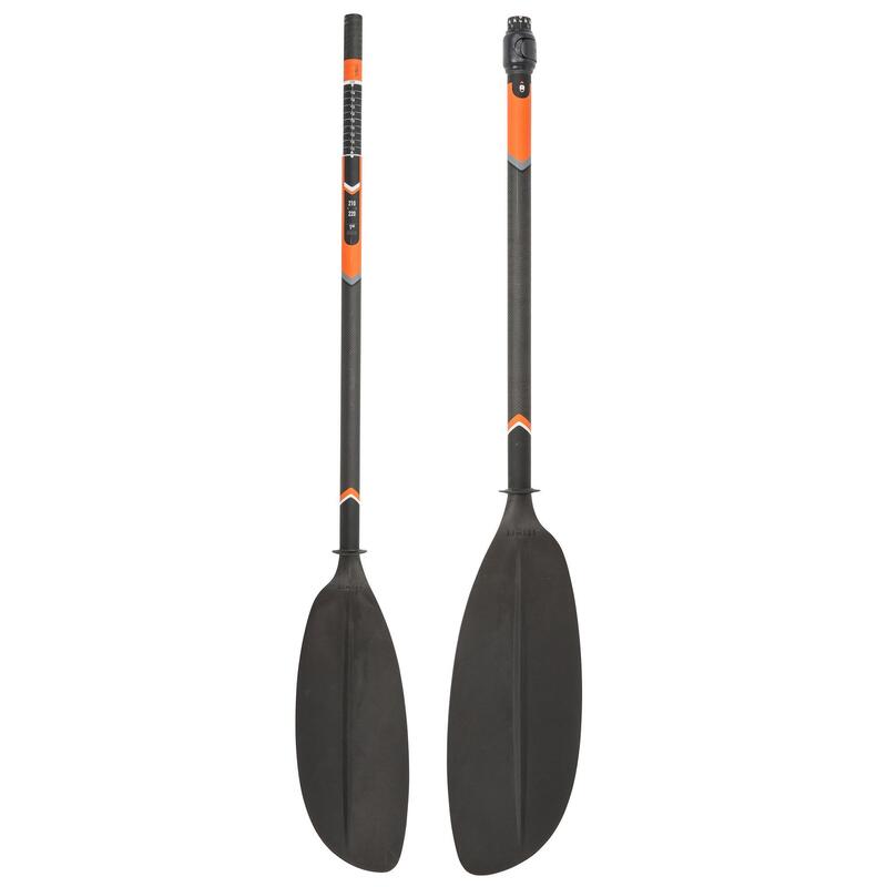 Pagaia de kayak carbono-plástico desmontável-regulável 2 partes 210-220cm - X500