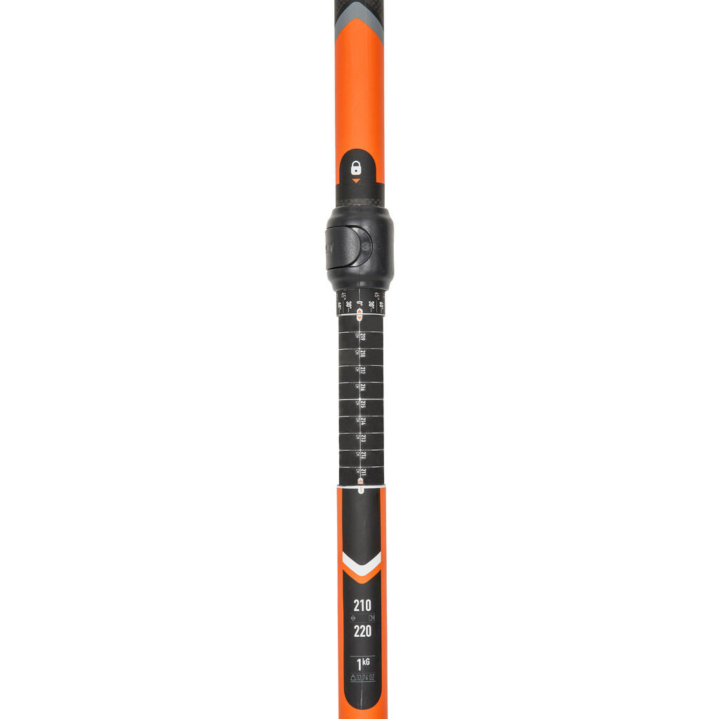 Pala Kayak X500 Carbono Desmontable Ajustable 2 Partes 210-220 cm