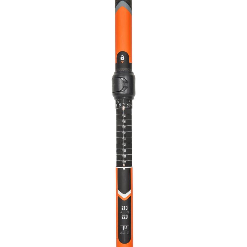 Pagaia de kayak carbono-plástico desmontável-regulável 2 partes 210-220cm - X500