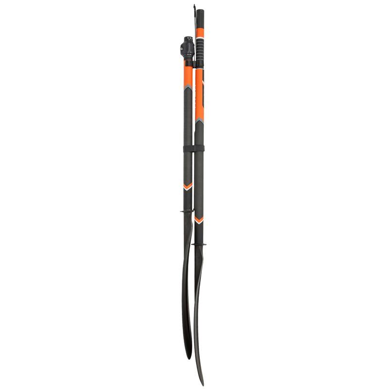 Pagaia de kayak carbono-plástico desmontável-regulável 2 partes 210-220cm - X500