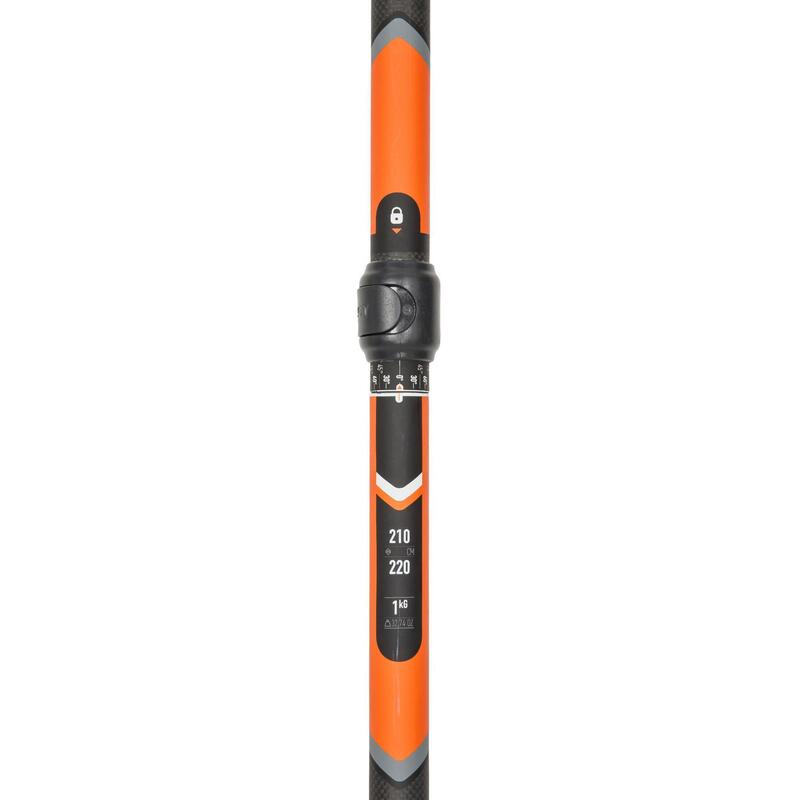 Kajakpeddel X500 carbon demonteerbaar en verstelbaar 2-delig 210-220 cm