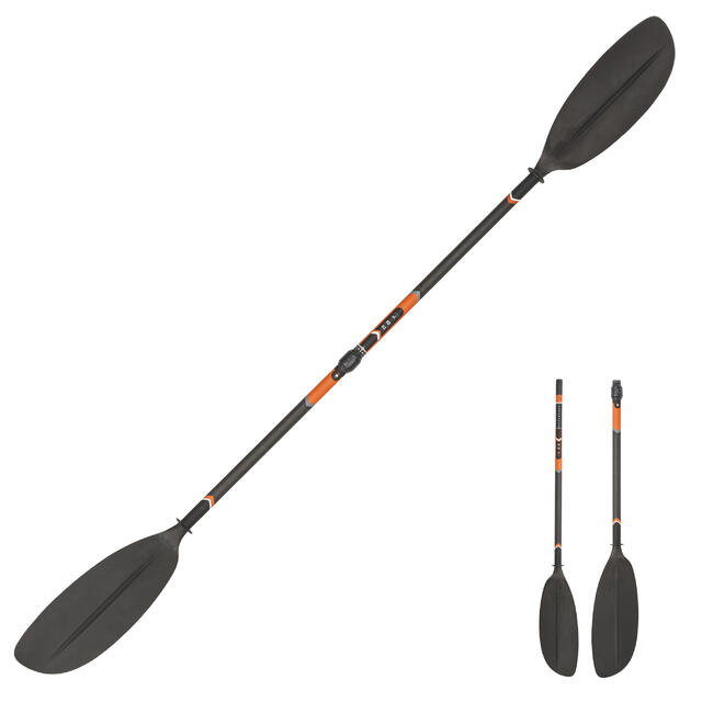 Kajakpaddel Carbon zweiteilig zerlegbar und verstellbar 210–220 cm - X500