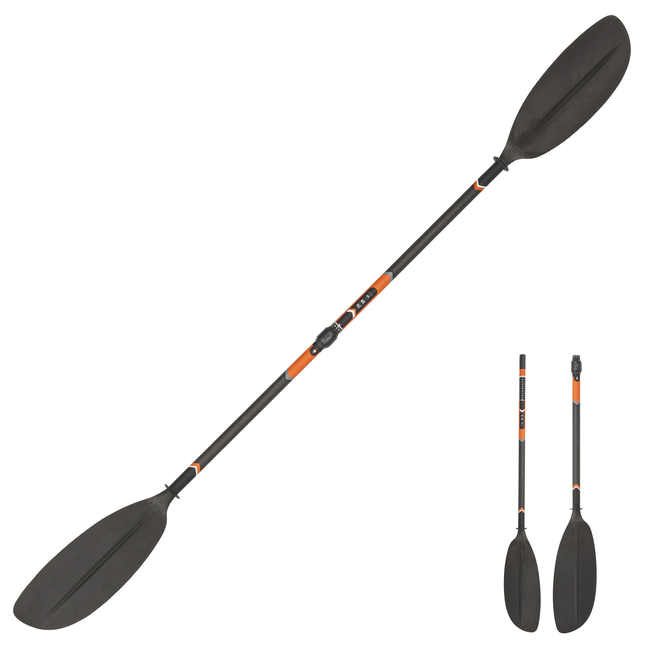 Kayak carbon-plastic separable-adjustable 2-section paddle 210–220cm - X500 1/19