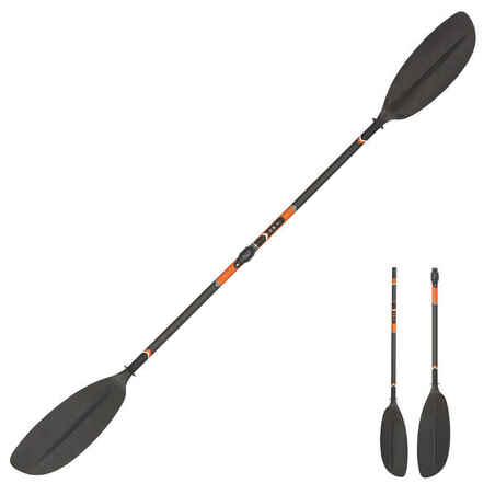 Remo para kayak en carbono desarmable y ajustable en 2 Partes Itiwit X500 negro