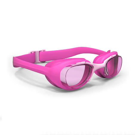 Очки для плавания со светлыми линзами розовые Xbase S