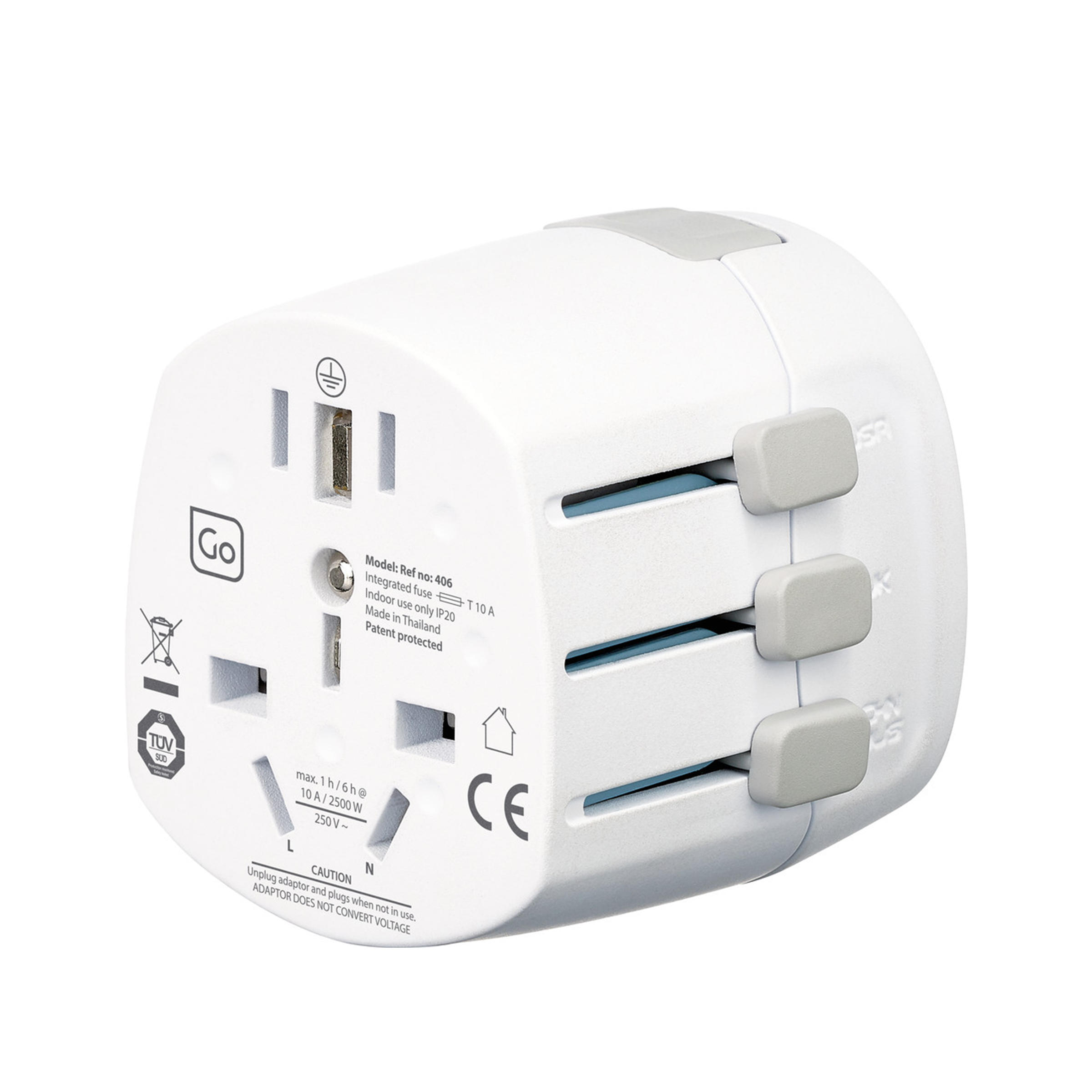 DESIGN GO Steckdosen-Adapter Universal