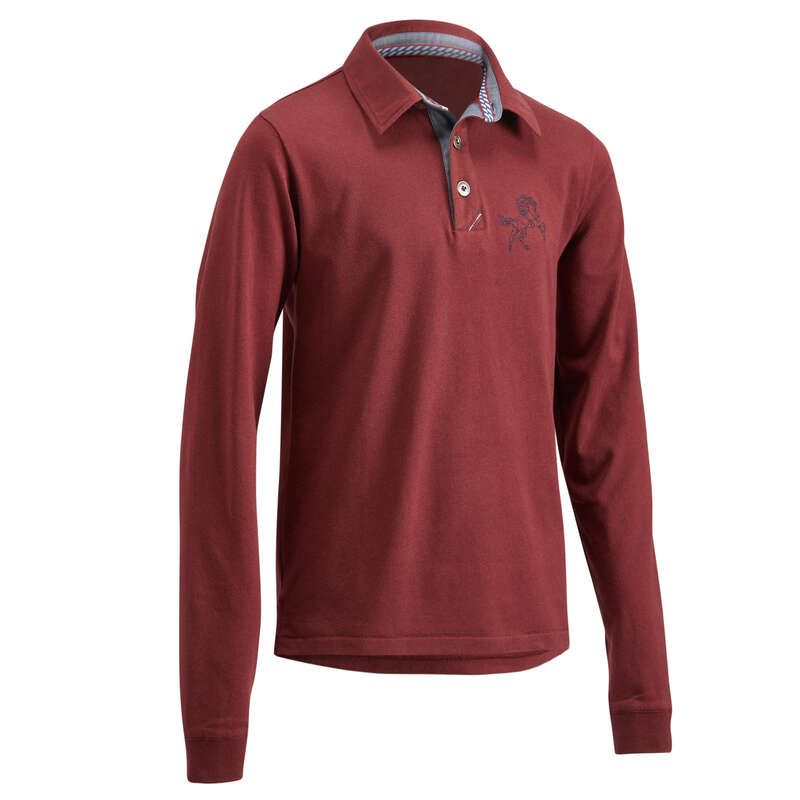 RIDING WEAR JUNIOR Horse Riding - 140 Boys' Polo Shirt FOUGANZA - Horse Riding