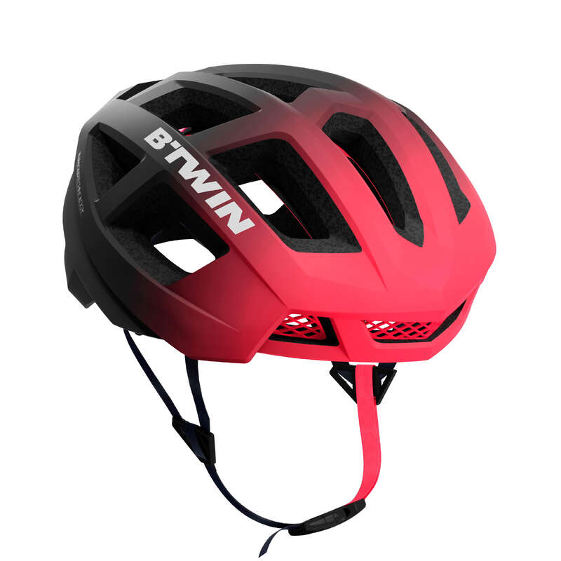 VAN RYSEL Racer Cycling Helmet Pink/Black Decathlon