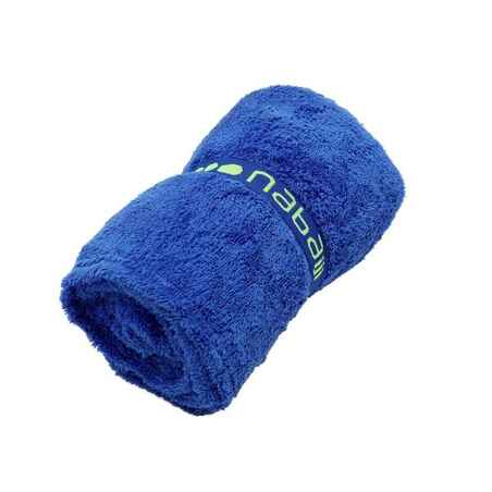 Soft Printed Microfibre Towel, L - Blue