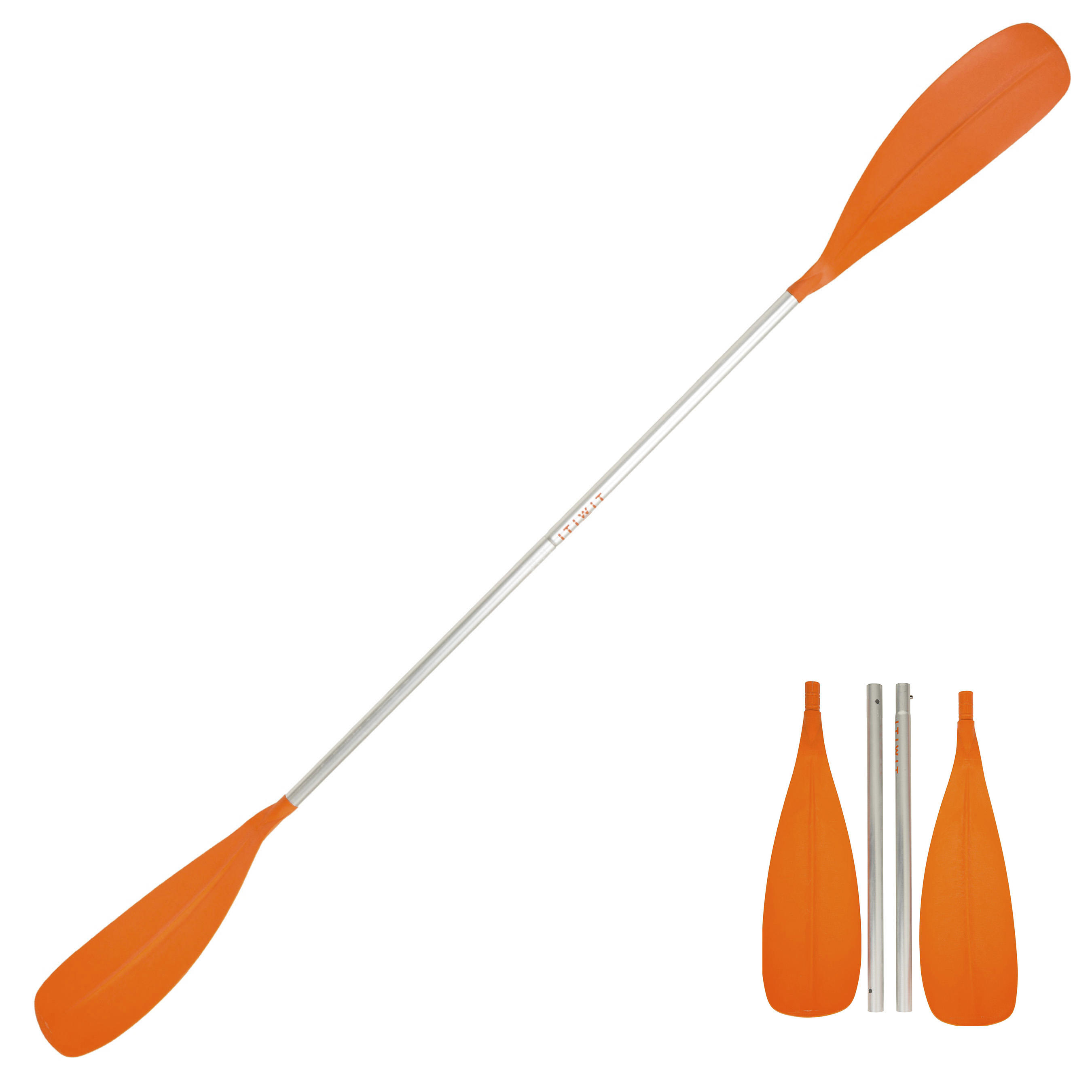 100 FOUR-PIECE SPLIT KAYAK PADDLE ORANGE