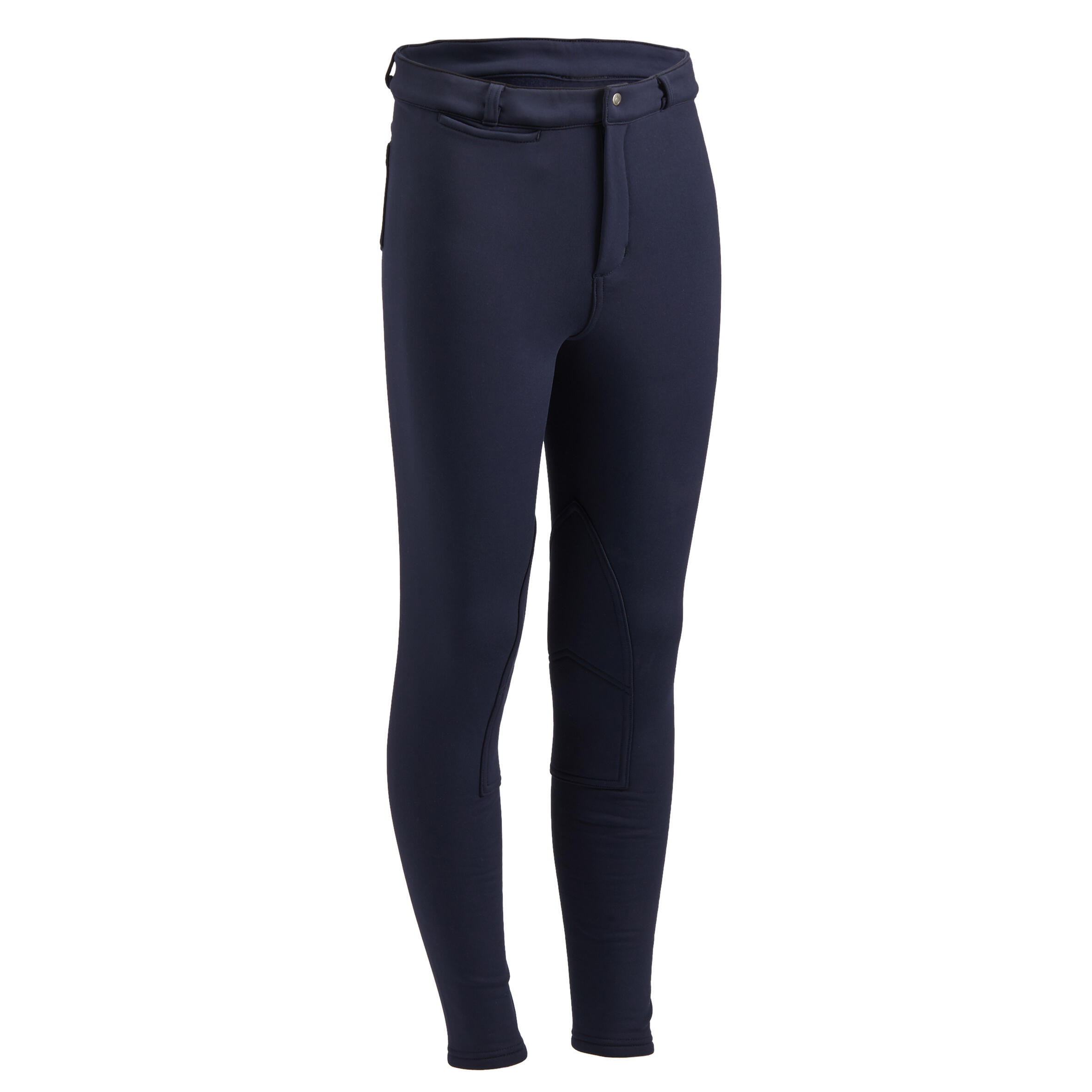 Warme rijbroek voor kinderen 100 marineblauw 2/14
