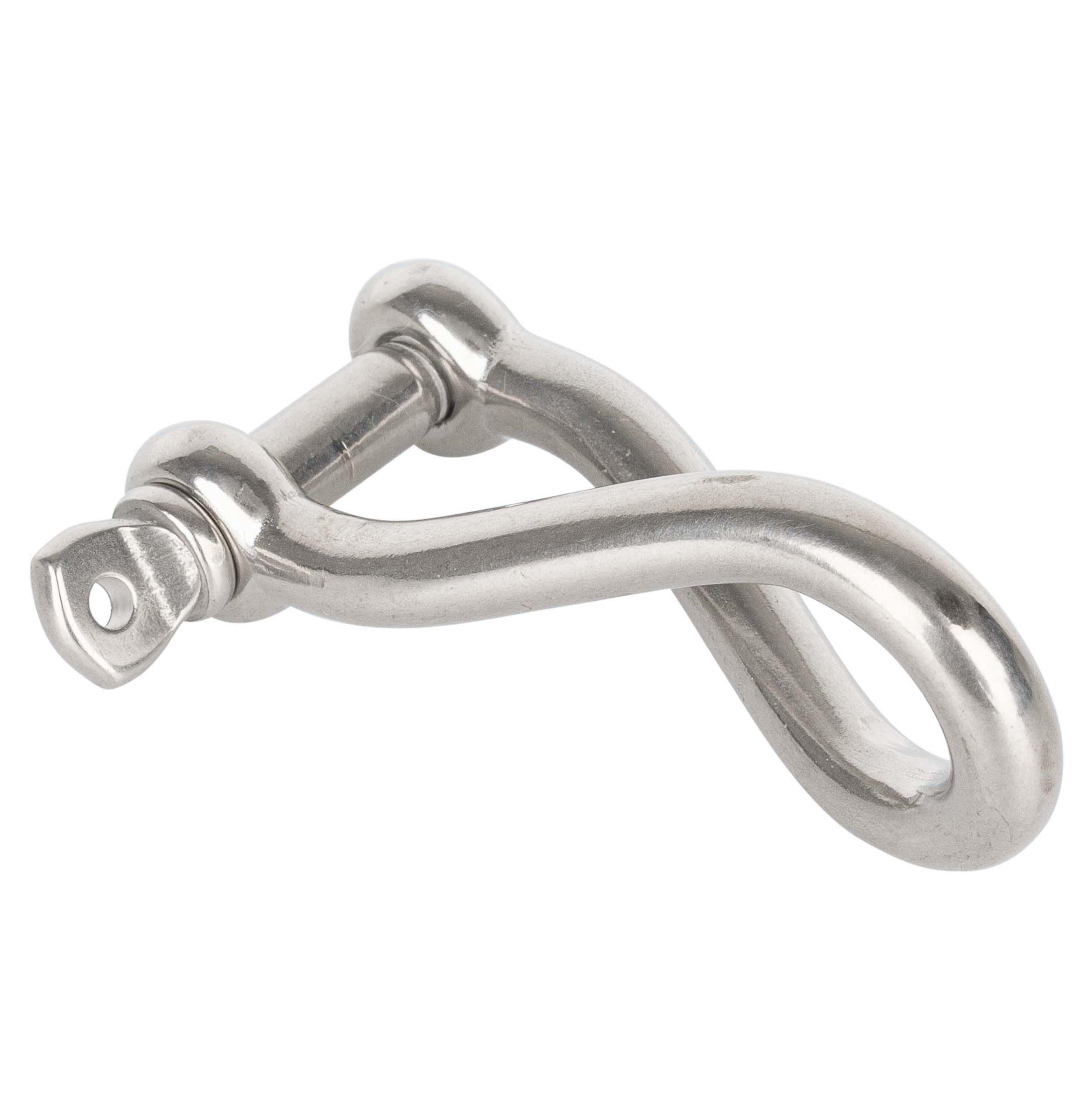 PLASTIMO 8mm forged stainless steel twisted sailing shackle