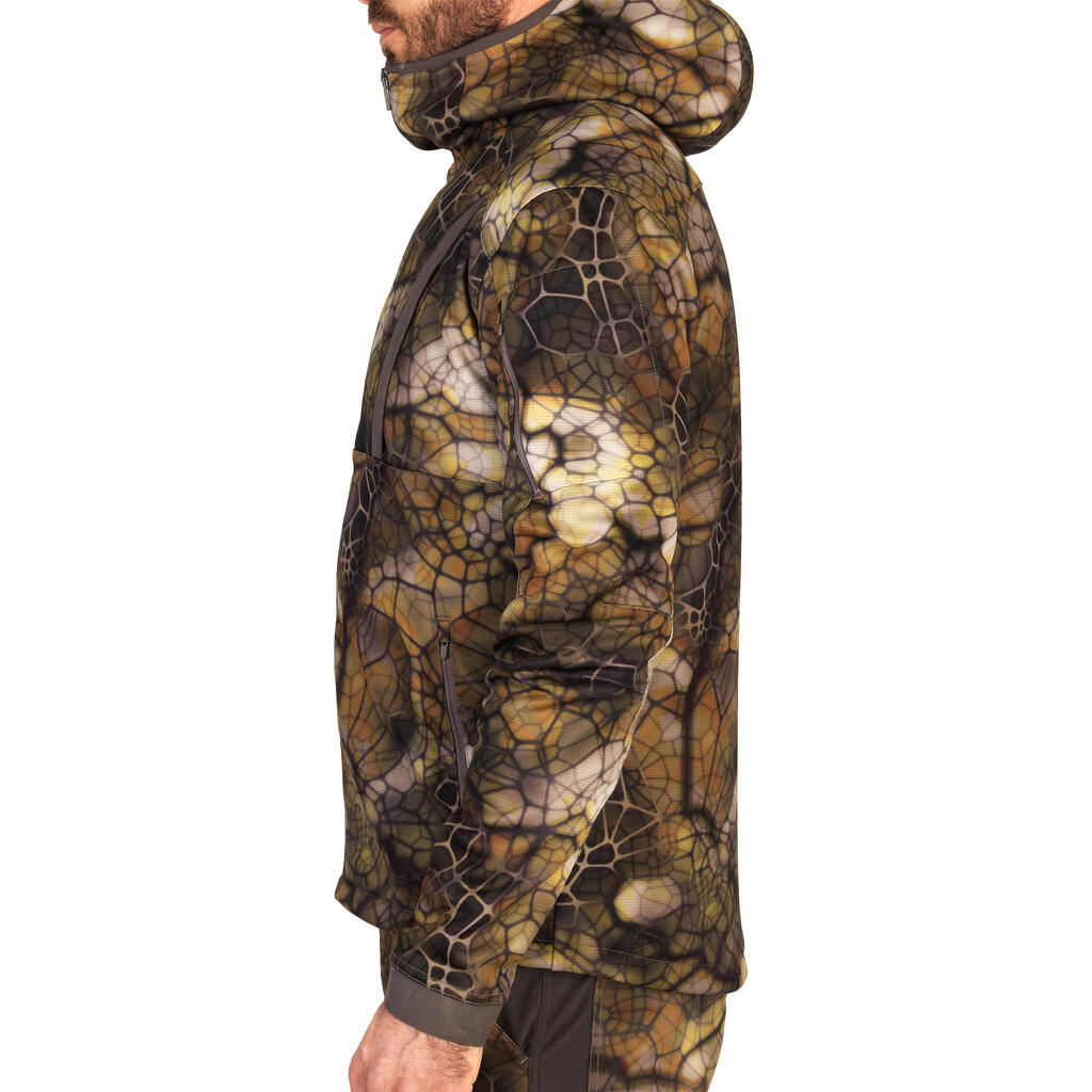 Poľovnícka bunda 900 Furtiv nehlučná, hrejivá a priedušná s maskovaním