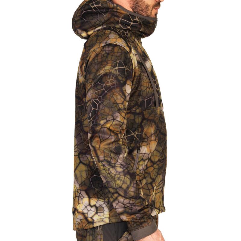 Veste chasse Silencieuse Chaude Respirante 900 camouflage Furtiv