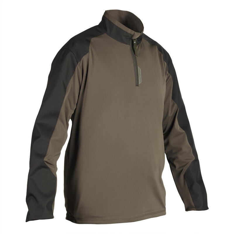 Camiseta Caza Solognac Sgts 100 Adulto Refuerzo Verde