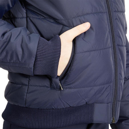 Дитяча куртка 500 для кінного спорту, тепла - Темно-синя/Рожева