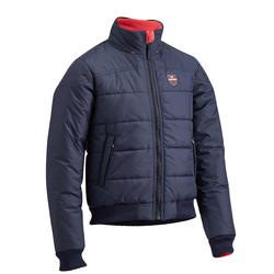 Blouson chaud équitation enfant 500 WARM marine/rose