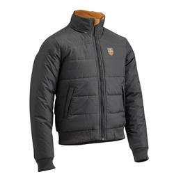 Blouson chaud équitation enfant 500 WARM gris/camel