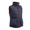 500 Warm Children's Horse Riding Sleeveless Gilet - Navy/Burgundy