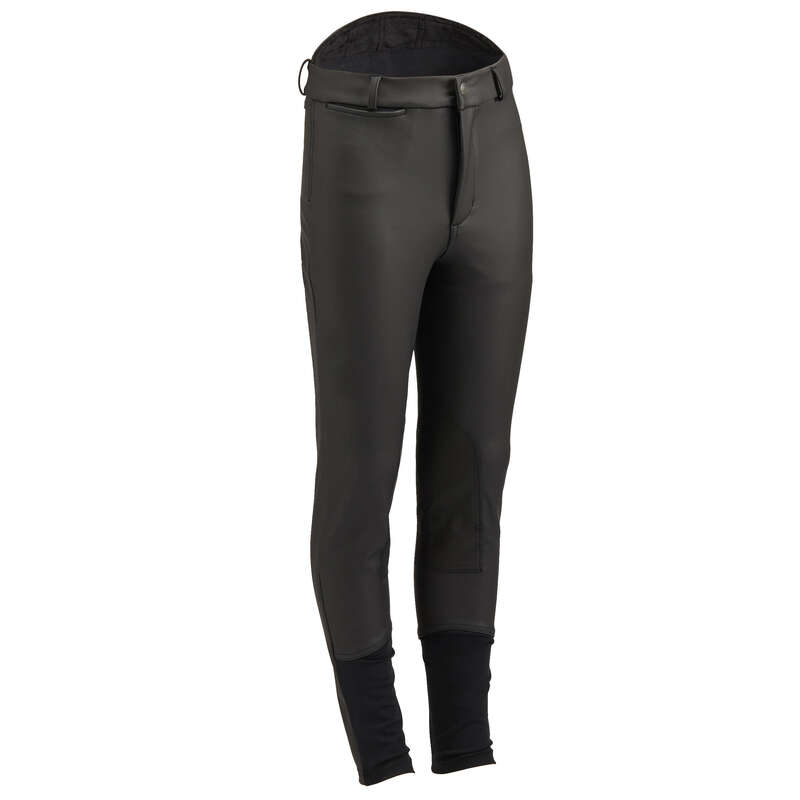 KID COLD WEATHER RIDING WEAR - Kipwarm Warm Jodhpurs - Black FOUGANZA