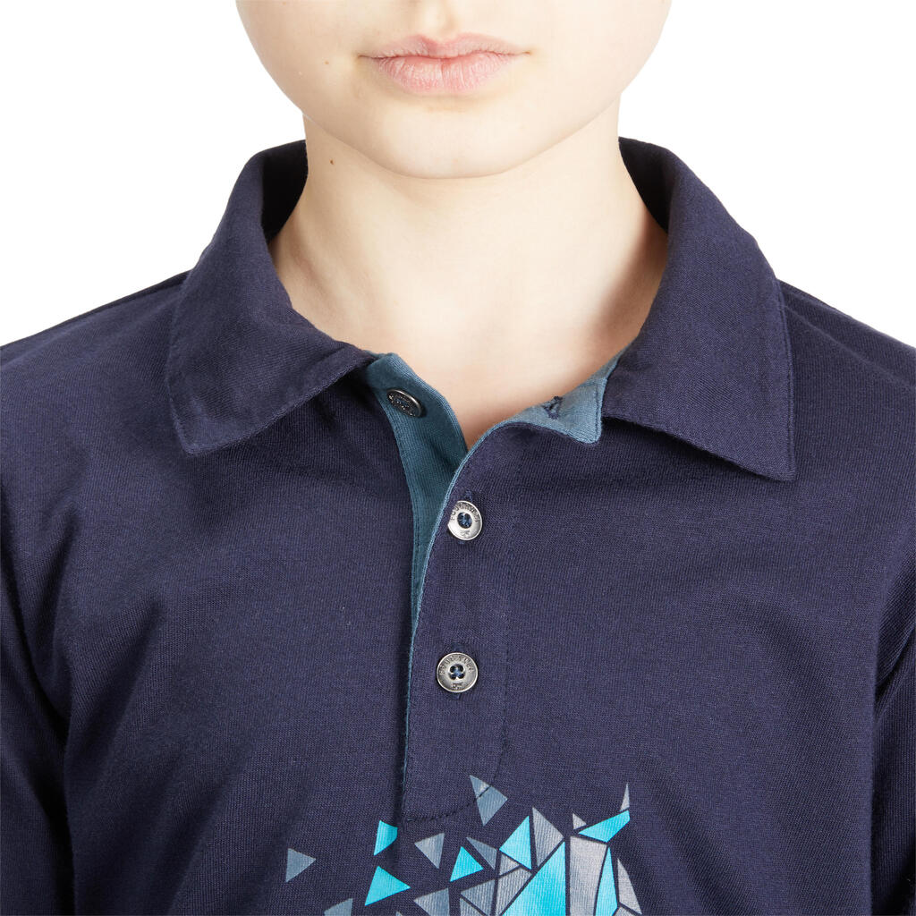 Reit-Poloshirt Kinder Mädchen langarm - 100 grün