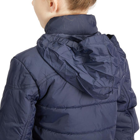 Дитяча куртка 500 для кінного спорту, тепла - Темно-синя/Рожева