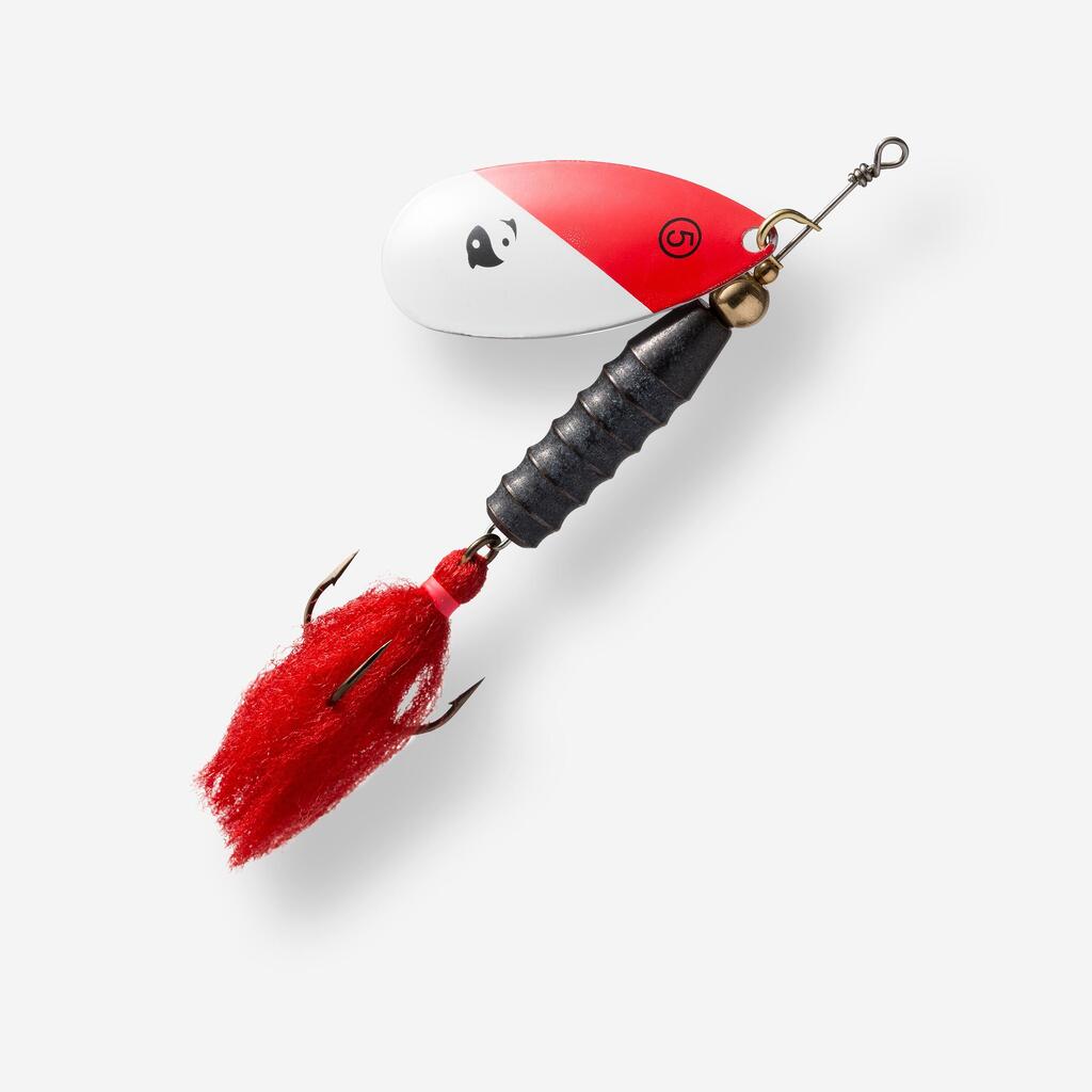 ספינר WETA PUFF #5 ראש אדום לדיג דגים טורפים