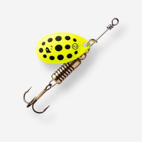 Блешня Weta+ №2 для ловлі хижої риби - Жовта з чорними цятками