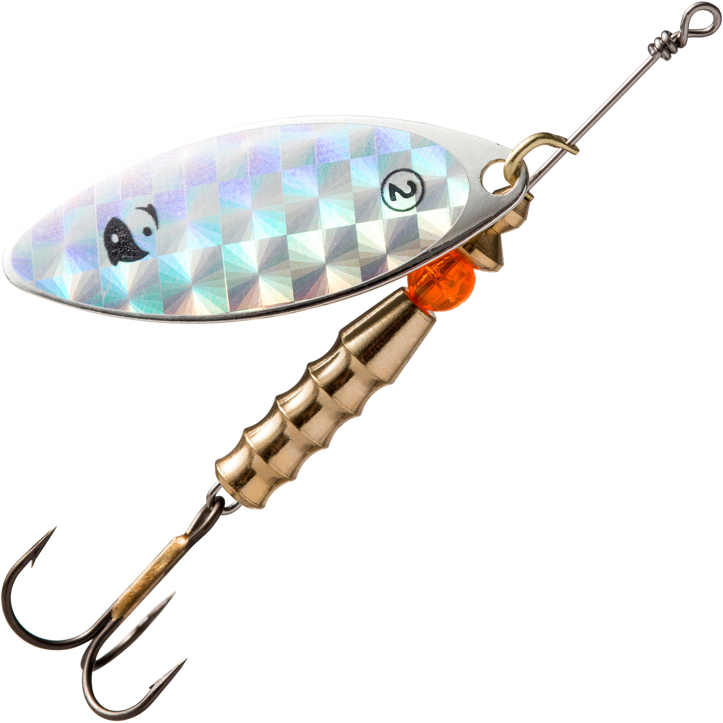 Decathlon | Cucchiaino rotante pesca predatori TARO #2 olografico |  Caperlan