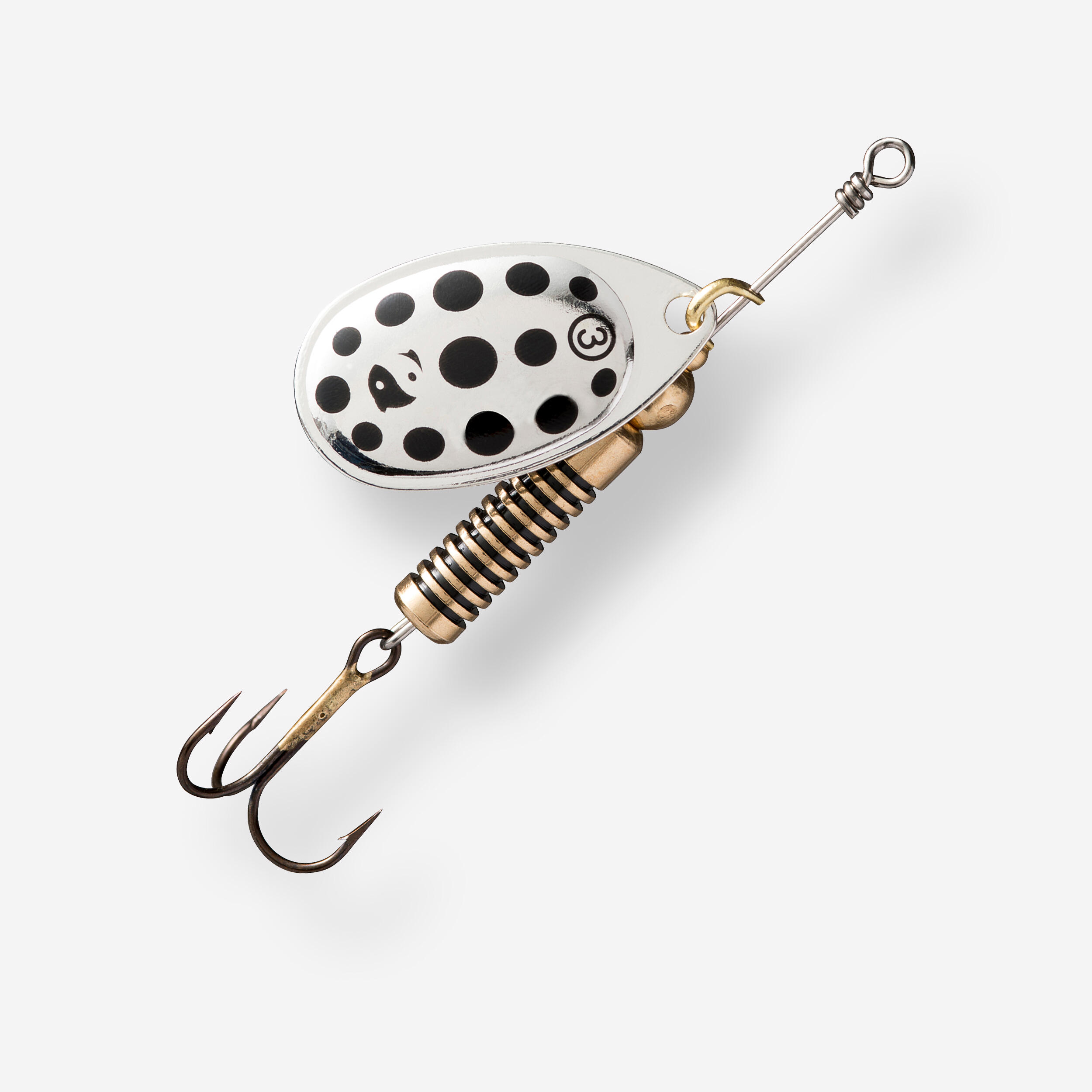 WETA + #3 SILVER BLACK DOT SPINNING SPOON FOR PREDATORS