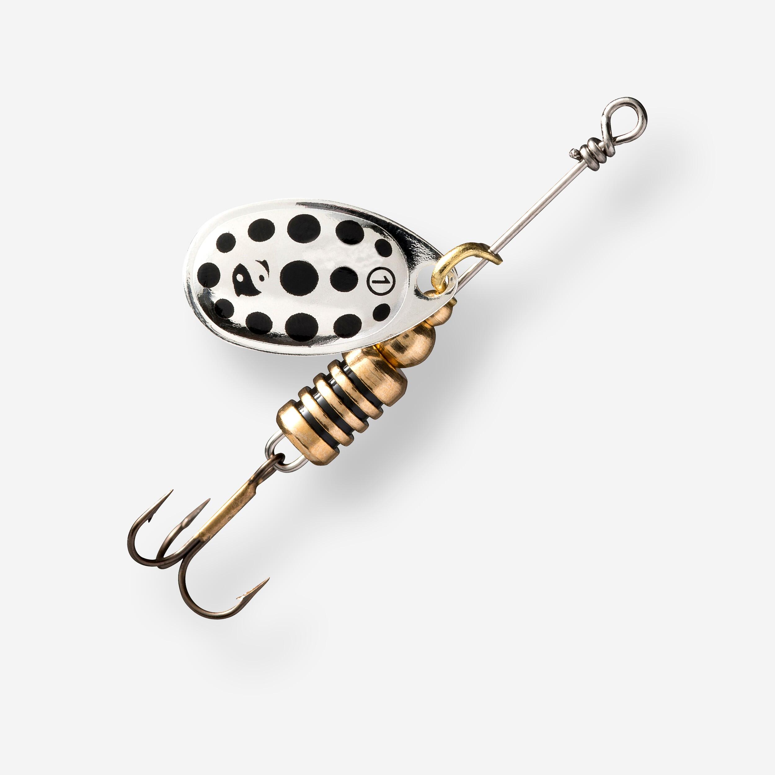 CAPERLAN WETA + #1 SILVER BLACK DOTS PREDATOR FISHING SPINNER