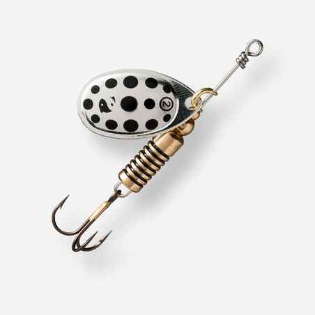 WETA + #2 SILVER BLACK DOTS PREDATOR FISHING SPINNER