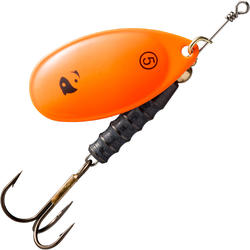 CUILLER TOURNANTE PÊCHE DES CARNASSIERS WETA + #5 ORANGE FLUO