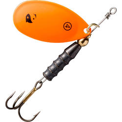 CUILLER TOURNANTE PÊCHE DES CARNASSIERS WETA + #4 ORANGE FLUO