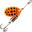 Spinner voor roofvissen Weta + #1 oranje zwarte stippen