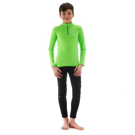Sous-vêtement haut de ski enfant Freshwarm 1/2 ZIP Vert ...