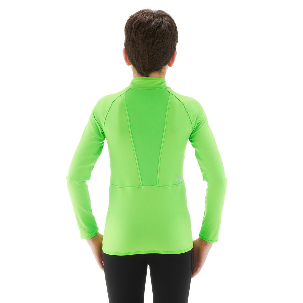 Kids’ Ski Base Layer Top FRESHWARM 1/2 Zip - Sea Green